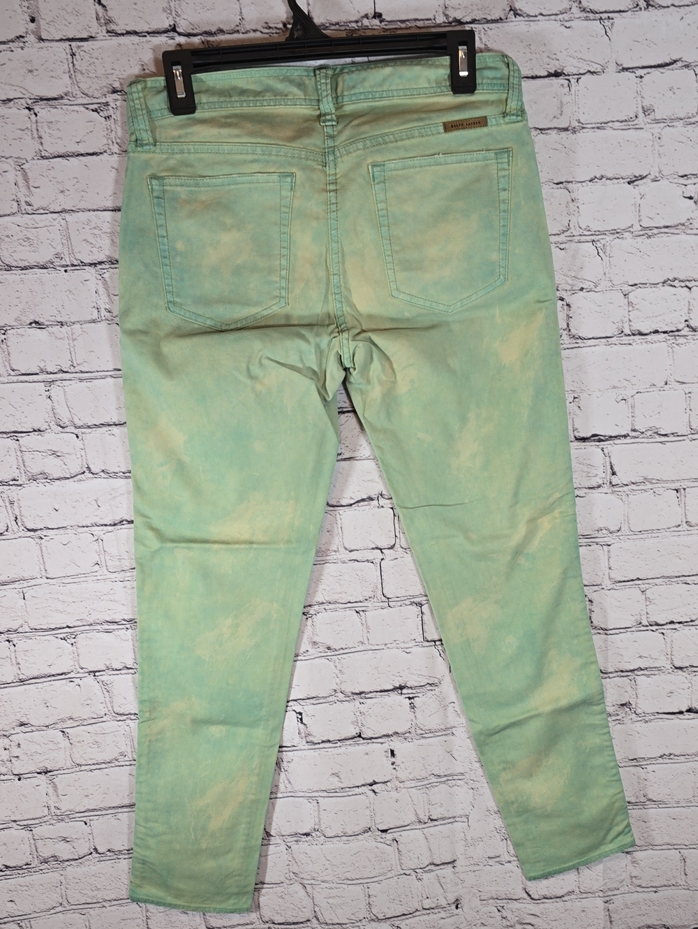 Ralph Lauren Mint Green Tie-Dye Jeans Size 28 - Picture 9 of 13